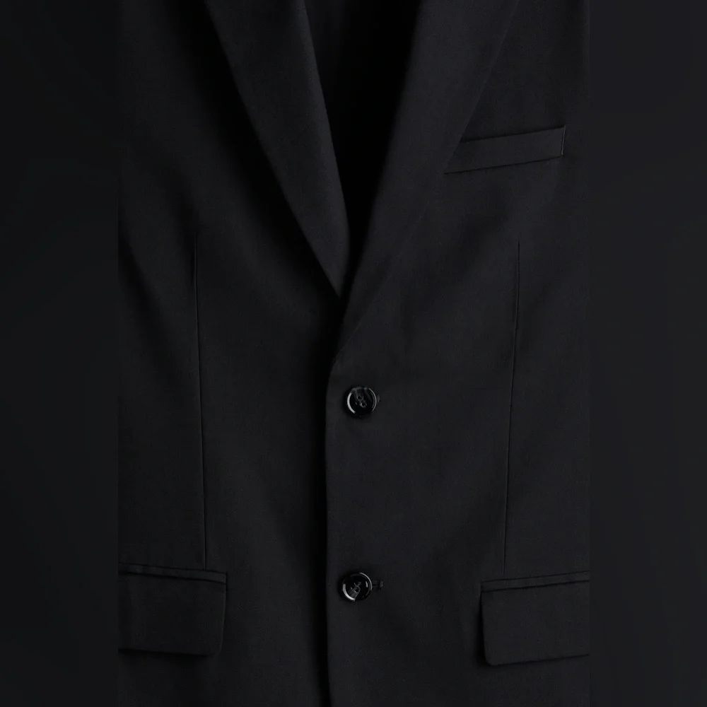 H&M Dark Gray Regular-Fit Single-Breasted Men’s Jacket